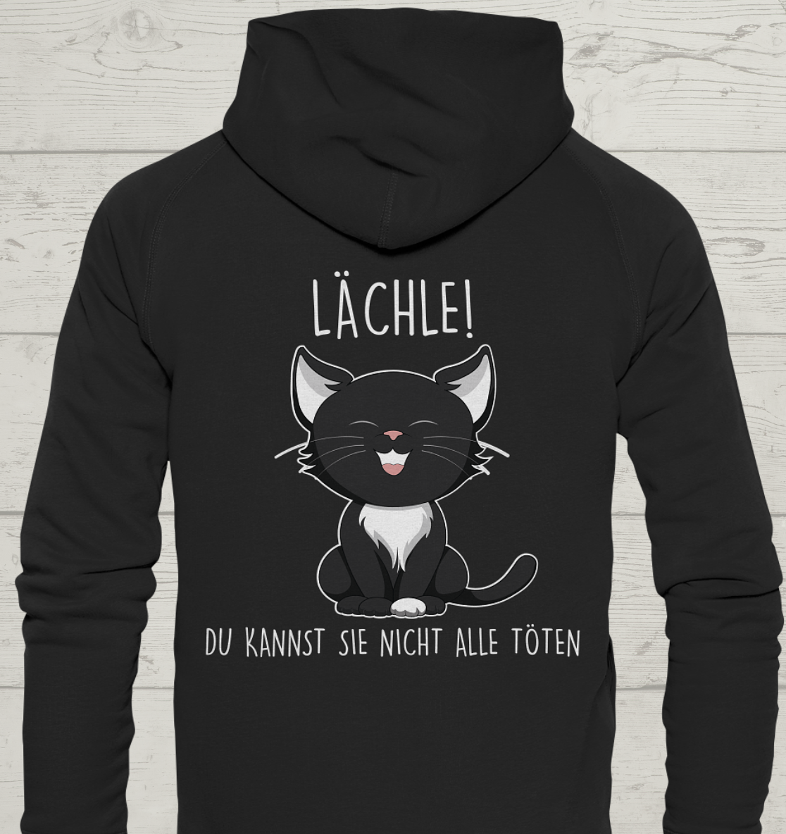 Lächle - Rückendruck - Unisex Hoodie