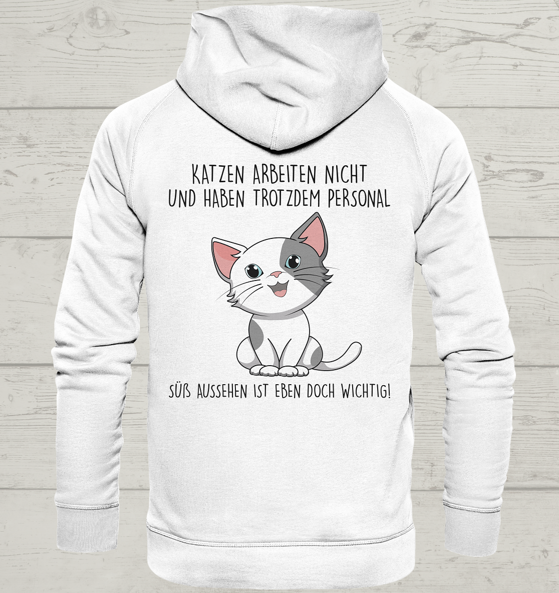 Katzen arbeiten nicht - Rückendruck - Unisex Hoodie