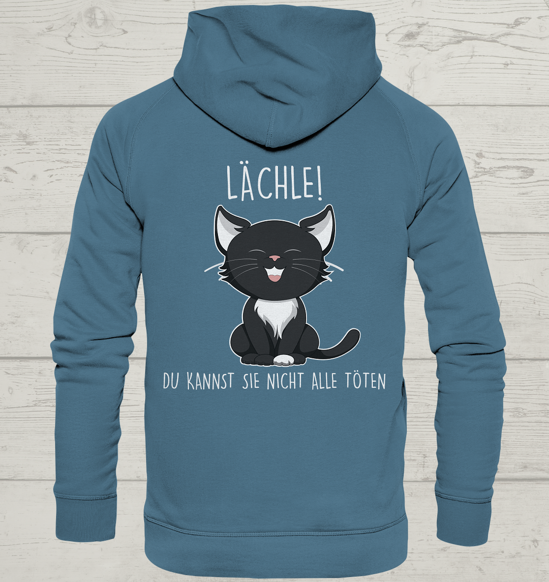 Lächle - Rückendruck - Unisex Hoodie