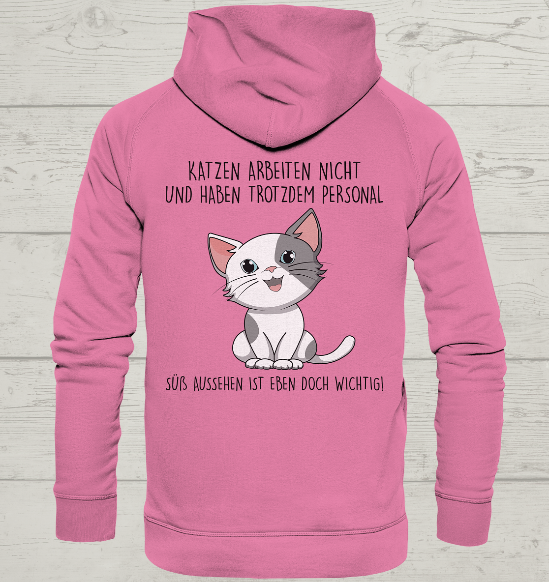 Katzen arbeiten nicht - Rückendruck - Unisex Hoodie