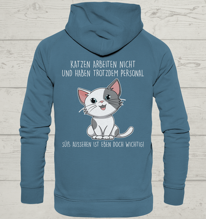 Katzen arbeiten nicht - Rückendruck - Unisex Hoodie