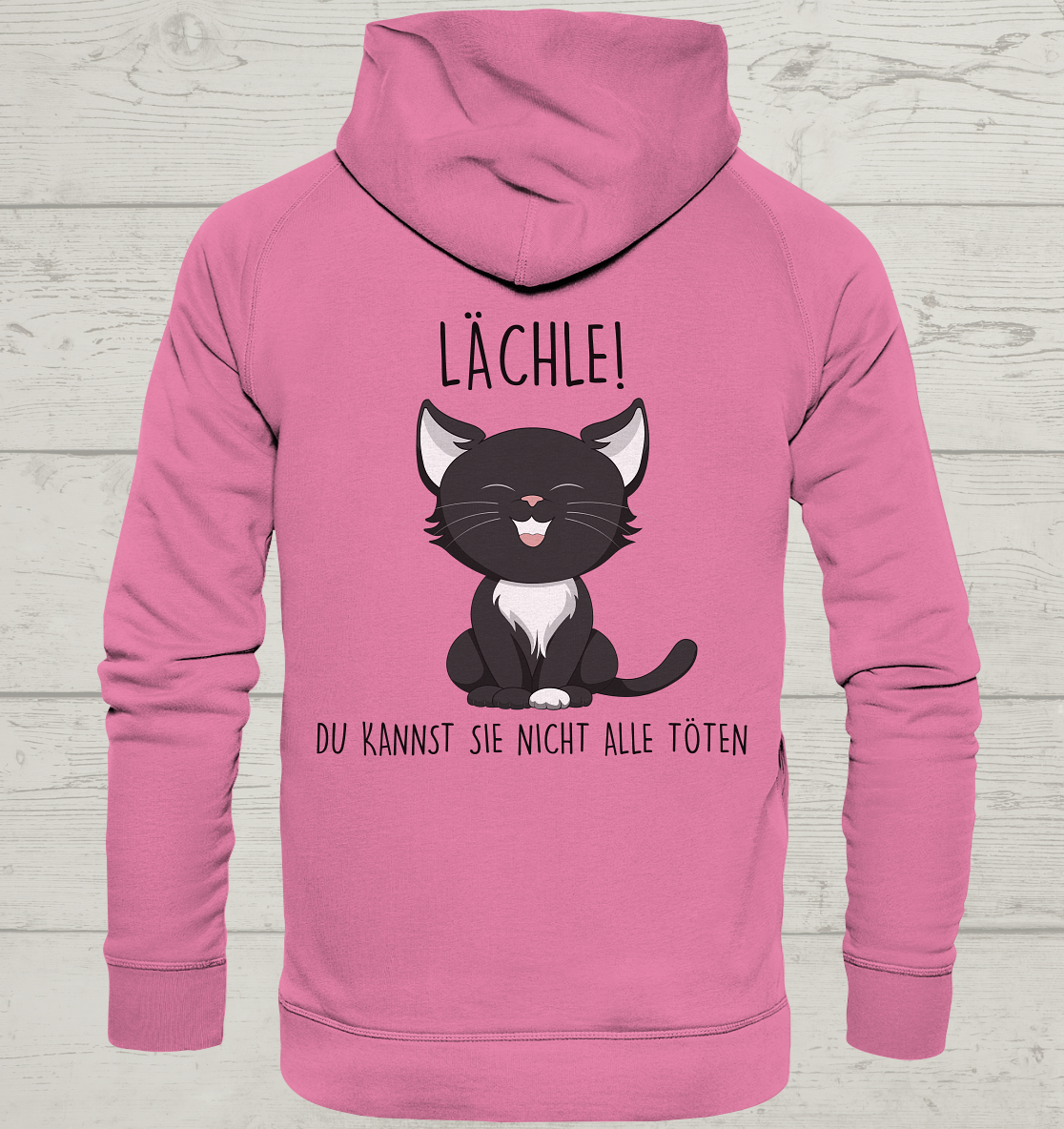 Lächle - Rückendruck - Unisex Hoodie