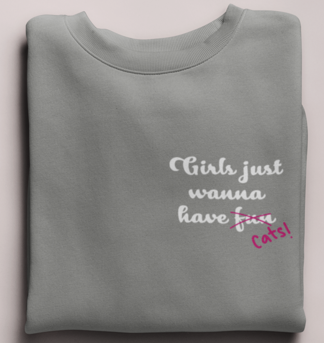 Girls just wanna - Brusttasche - Unisex Bio Sweatshirt