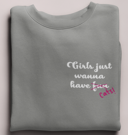 Girls just wanna - Brusttasche - Unisex Bio Sweatshirt