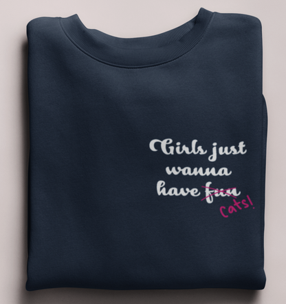 Girls just wanna - Brusttasche - Unisex Bio Sweatshirt