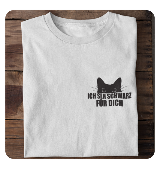 Ich seh schwarz - Brusttasche - Unisex Bio T-Shirt