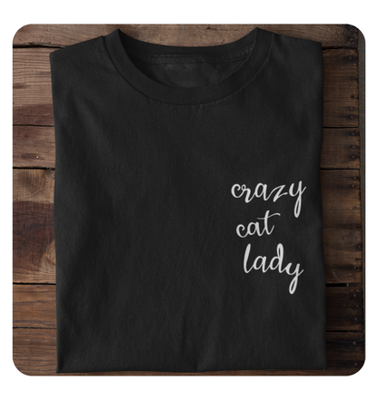 Crazy Cat Lady - Brusttasche - Unisex Bio T-Shirt