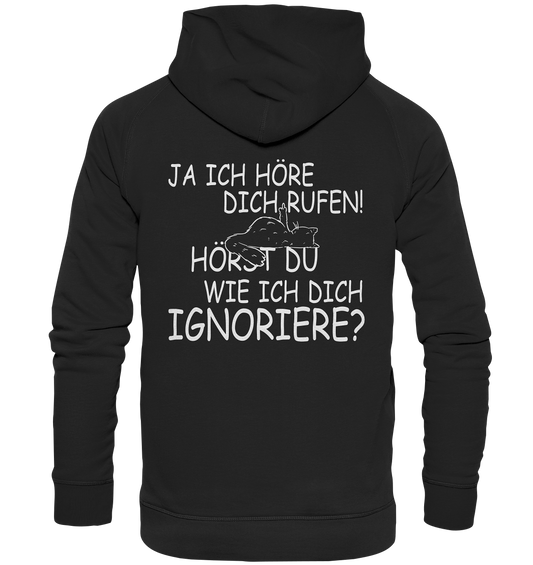 Ja ich höre - Rückendruck - Unisex Hoodie