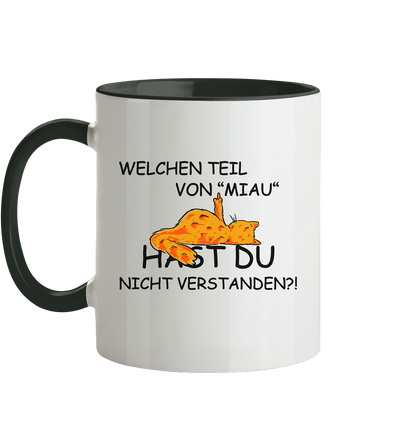 Miau - Tasse zweifarbig