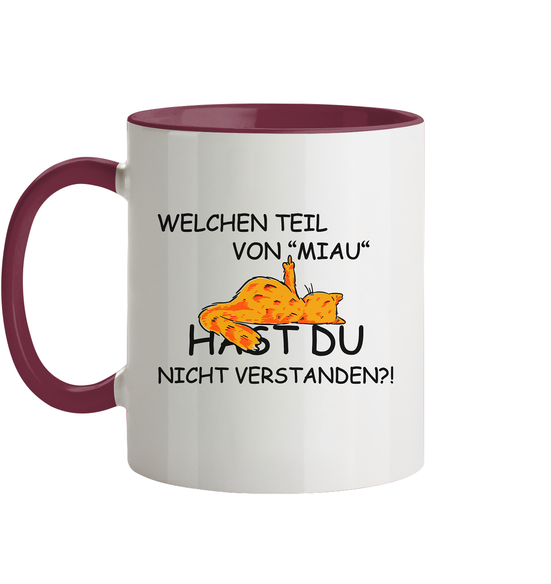 Miau - Tasse zweifarbig