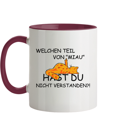 Miau - Tasse zweifarbig