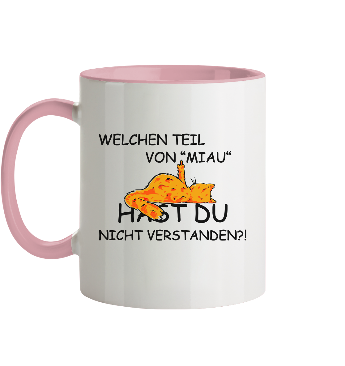 Miau - Tasse zweifarbig