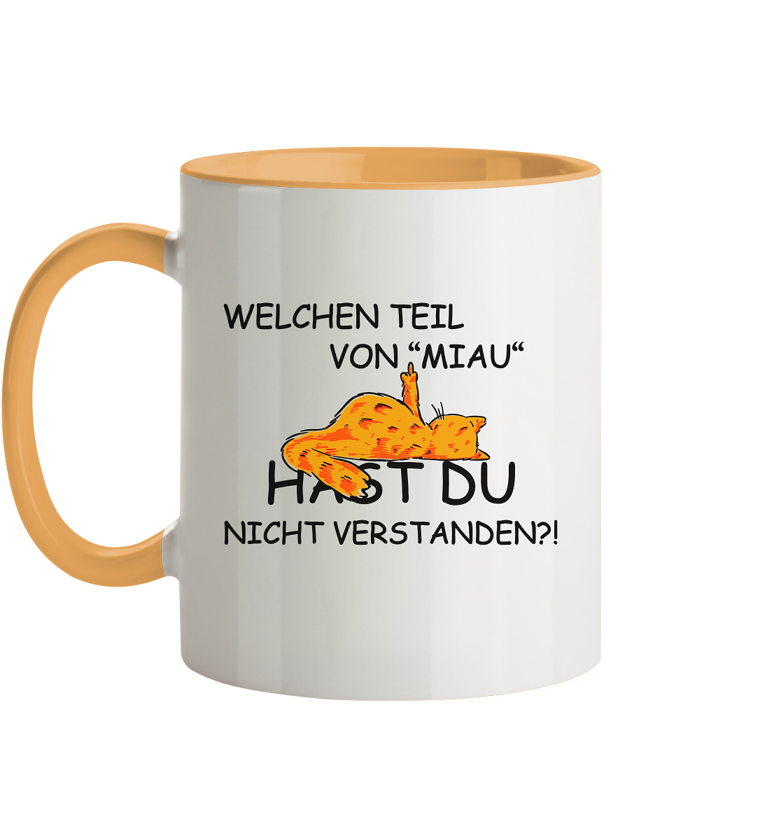 Miau - Tasse zweifarbig