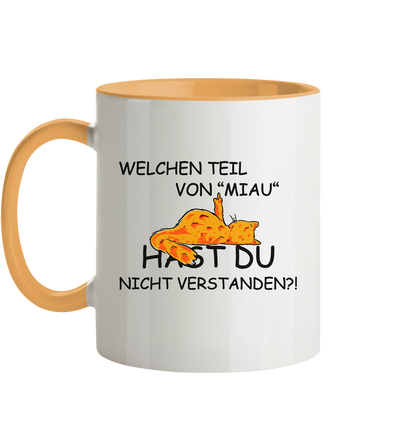 Miau - Tasse zweifarbig