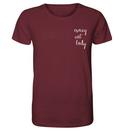 Crazy Cat Lady - Brusttasche - Unisex Bio T-Shirt