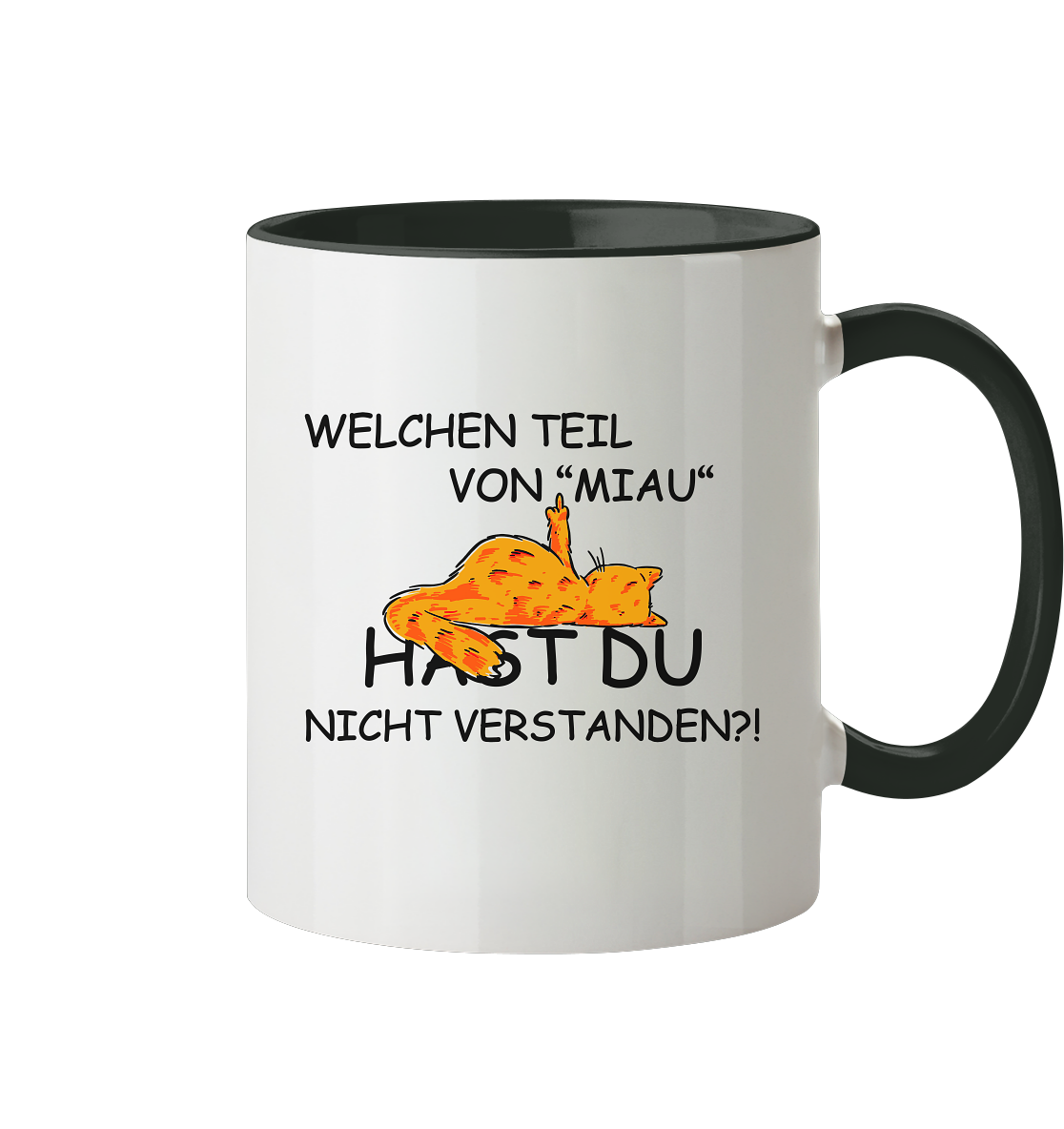 Miau - Tasse zweifarbig