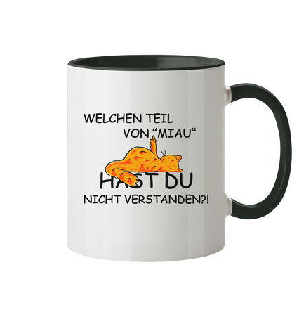 Miau - Tasse zweifarbig