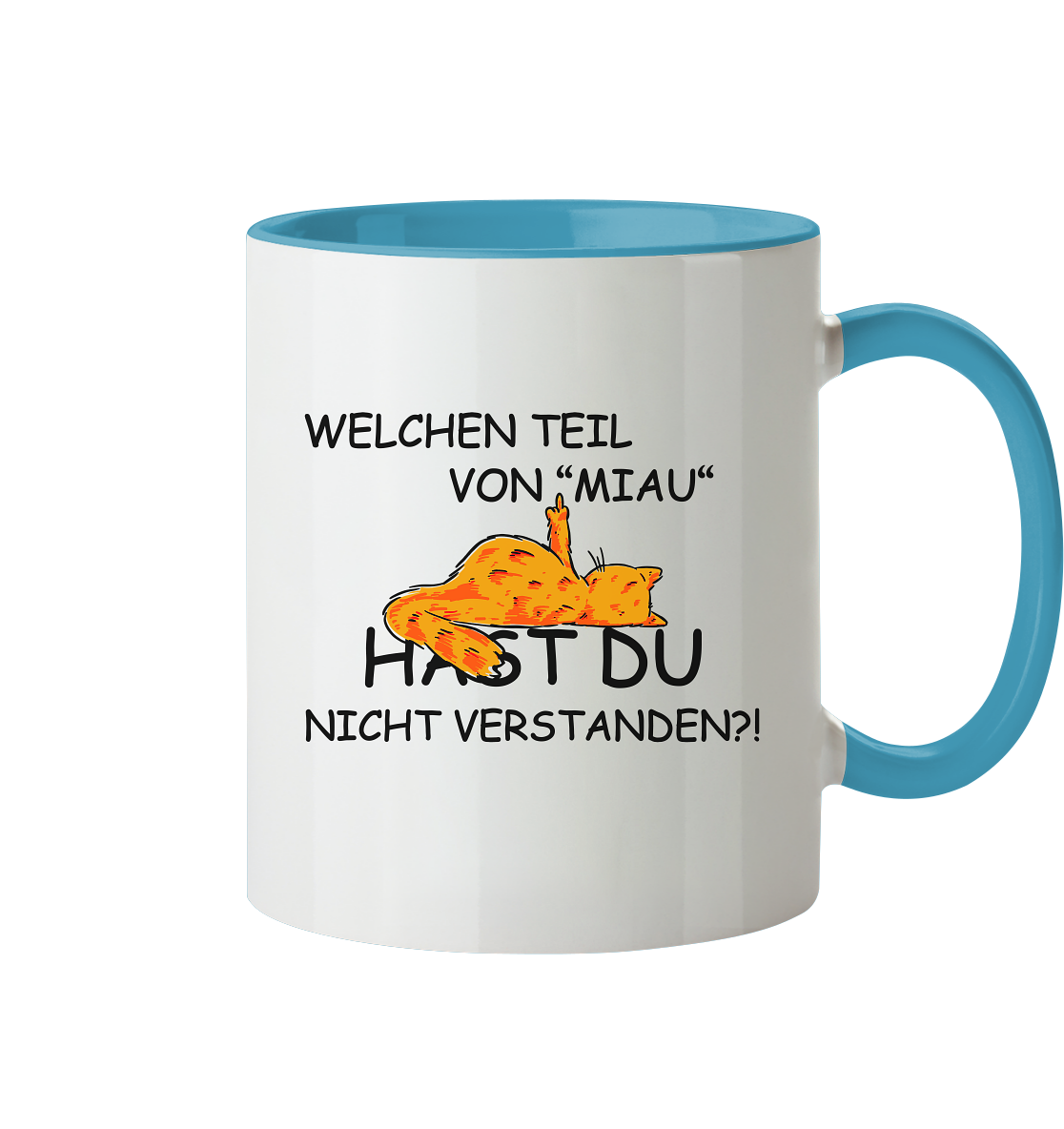 Miau - Tasse zweifarbig