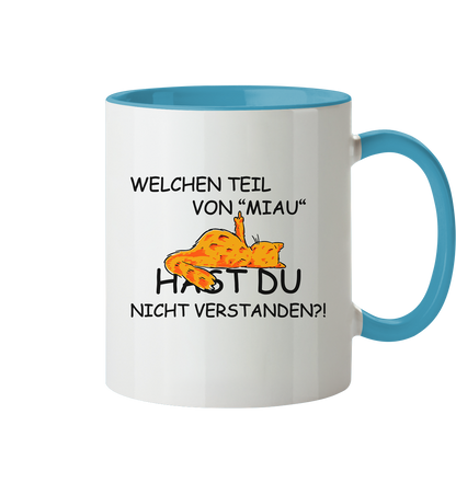 Miau - Tasse zweifarbig