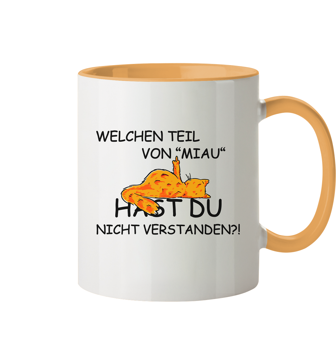 Miau - Tasse zweifarbig