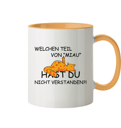 Miau - Tasse zweifarbig